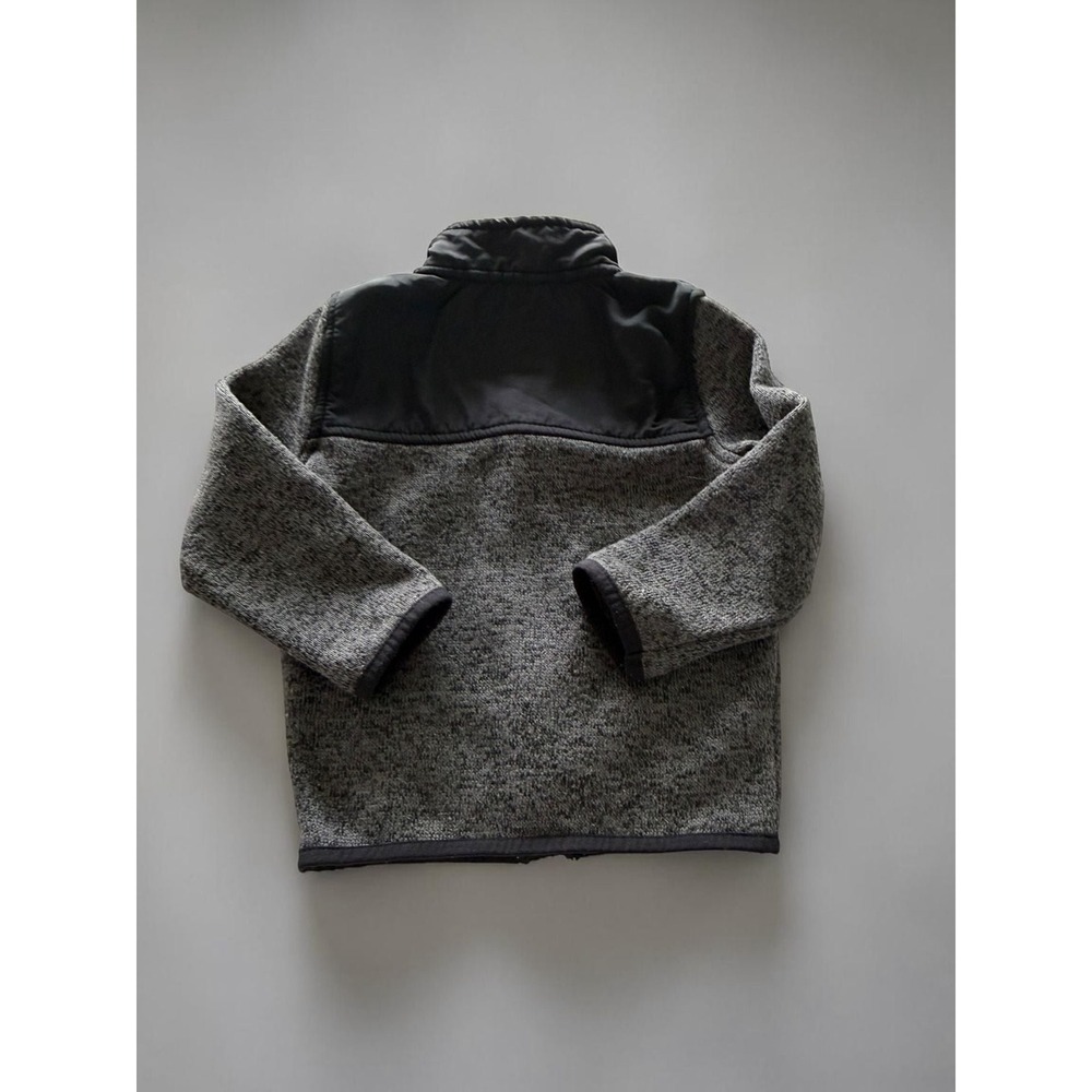 The Childrens Place Boys Gray Marl Sweater Fleece Full Zip Jacket Size 2T - Picture 2 of 3